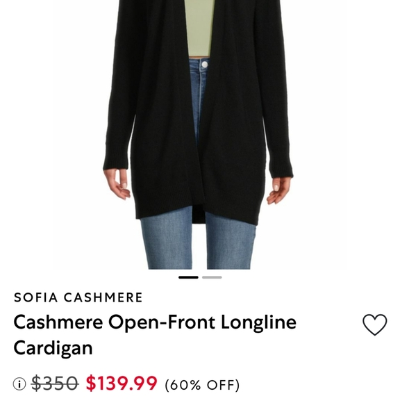 NWT- 100% CASHMERE SAKS FIFTH AVE BLACK SWEATER. XL - Picture 9 of 9